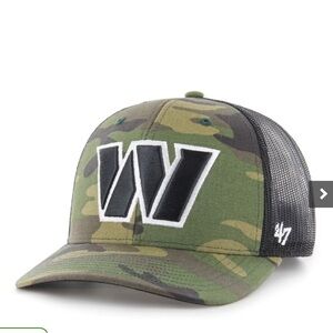 Men's '47 Camo/Black Washington Commanders Trucker Adjustable Hat
